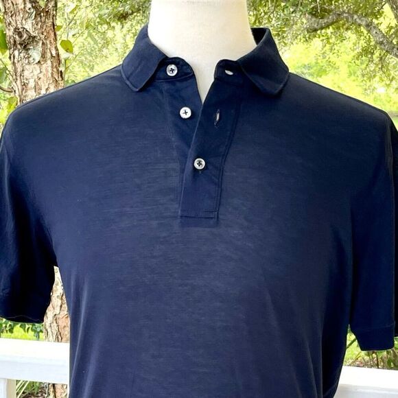 Dalmine 1952 lightweight Navy Polo. Large. - Picture 2 of 8